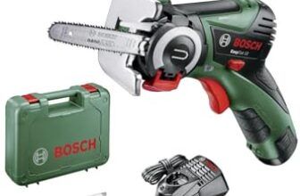 Bosch Home and Garden EasyCut 12, Sierra a Batería con Tecnología NanoBlade, 12V, Hoja de Sierra, 1 Batería 12V 2.0Ah, Cargador y Maletín, Color Negro, Verde y Rojo