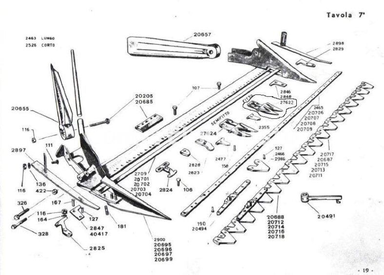 Despiece cortacésped segadora BCS 622