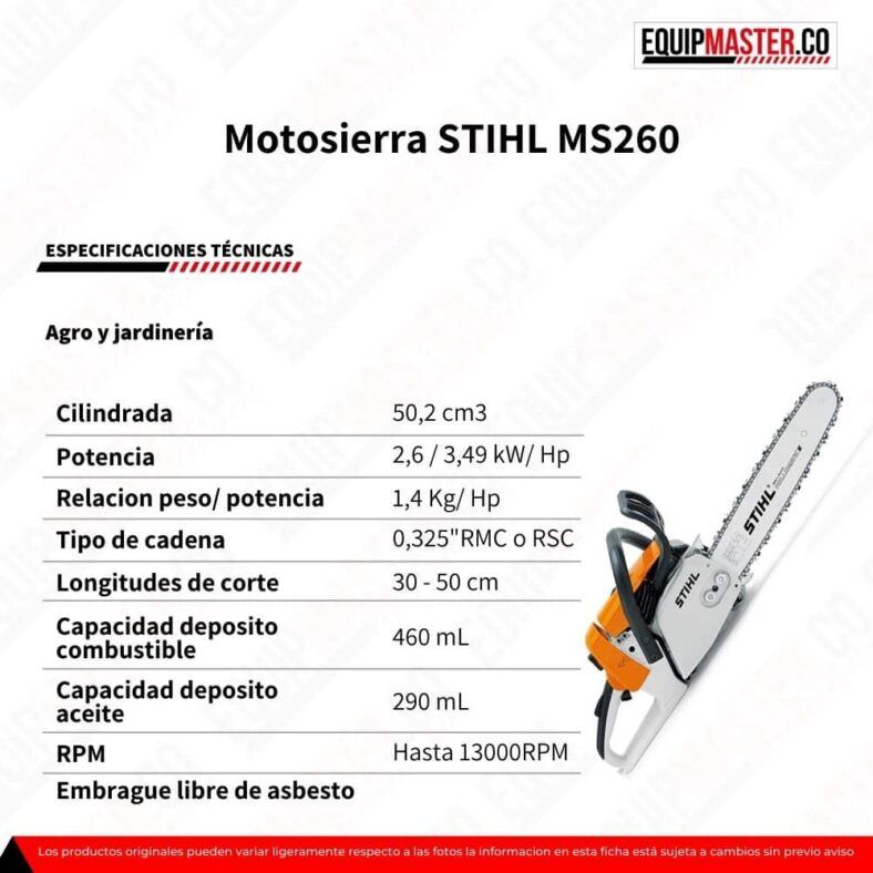 Motosierra Stihl Ms 260 Precio