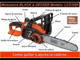 Guía completa para el correcto ajuste del tensor de cadena en motosierras Black+Decker
