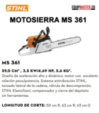 Guía de compra: Descubre el precio de la motosierra Stihl MS 361 y sus características